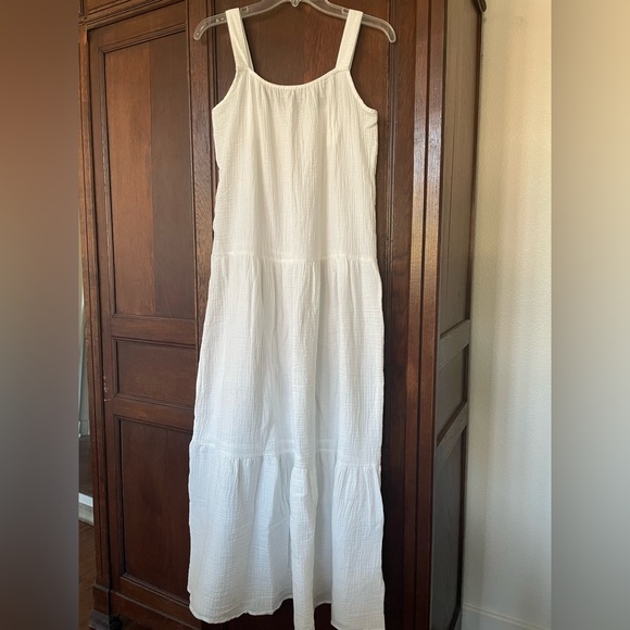 BB Dakota by Steve Madden Dresses & Skirts - XS BB Dakota Maxi Tiered Slip Sun Dress Soft Crepe All Cotton White